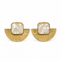 Halo White Earrings