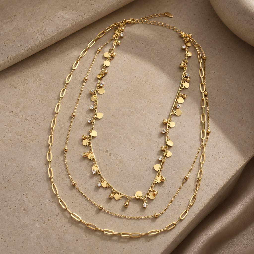 Shimmery Layers Necklace