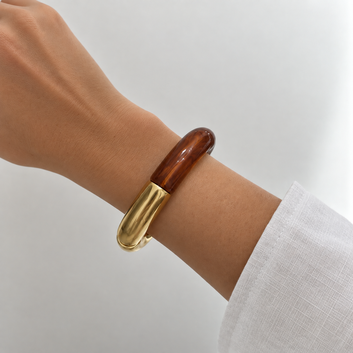 Caramel Half & Half Bangle