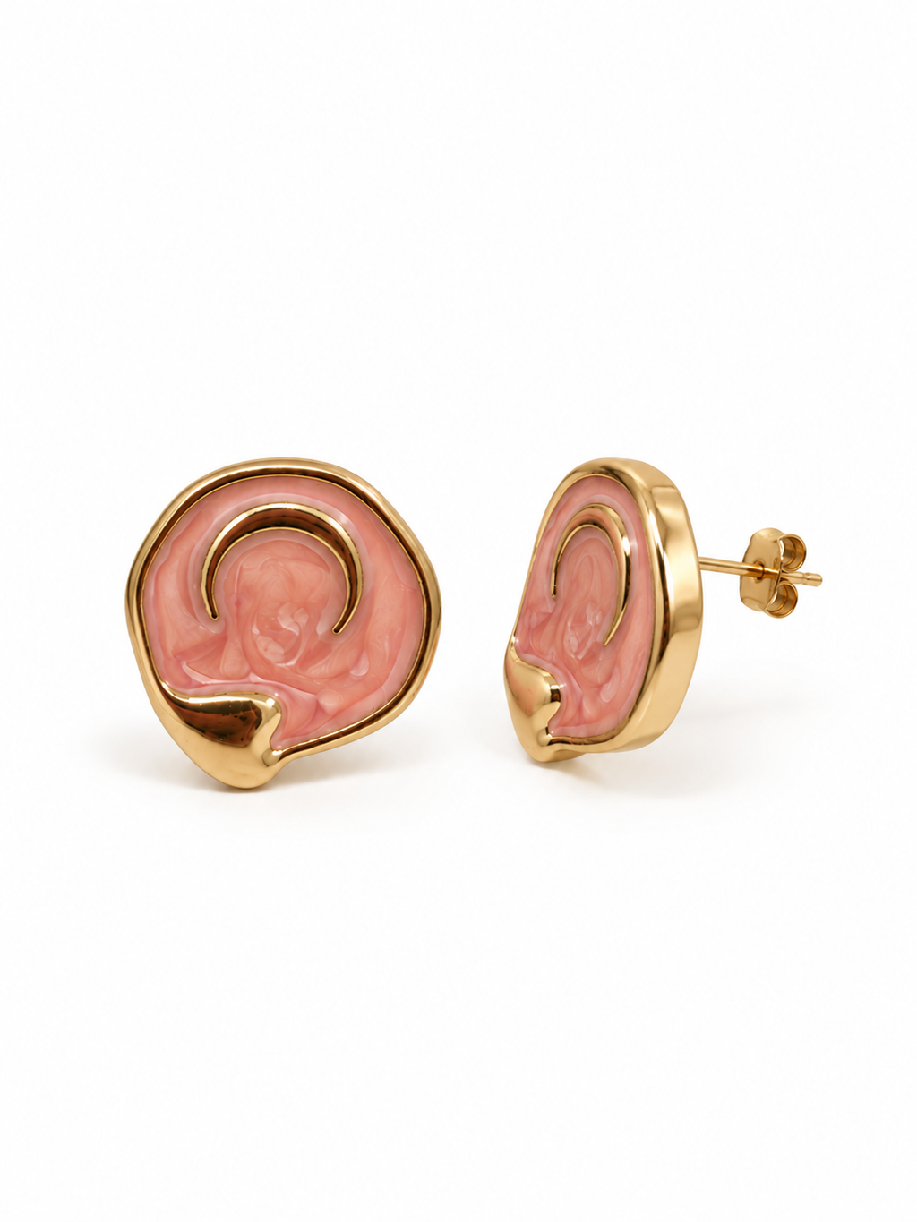 Rosé Curve Earrings