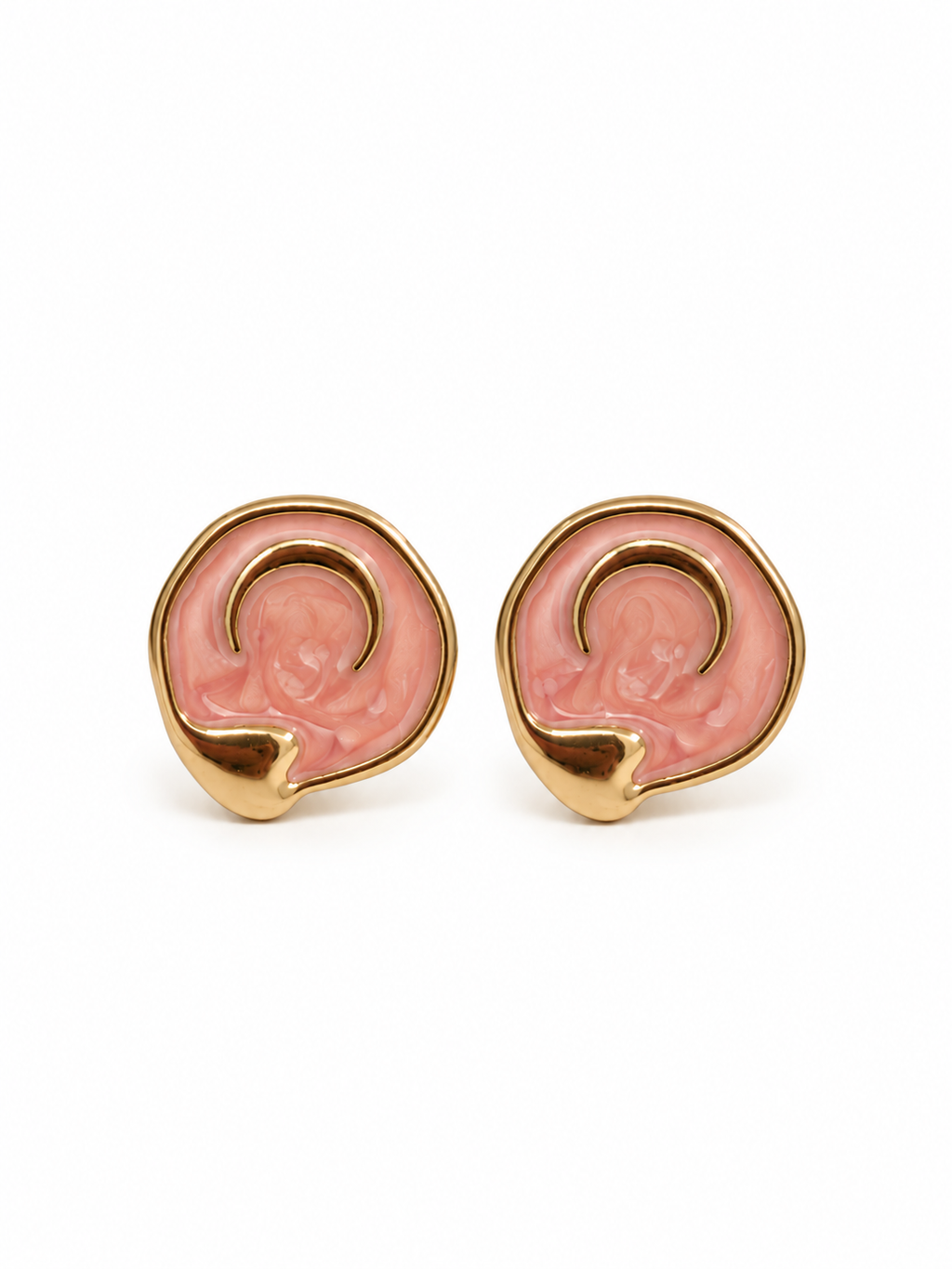 Rosé Curve Earrings
