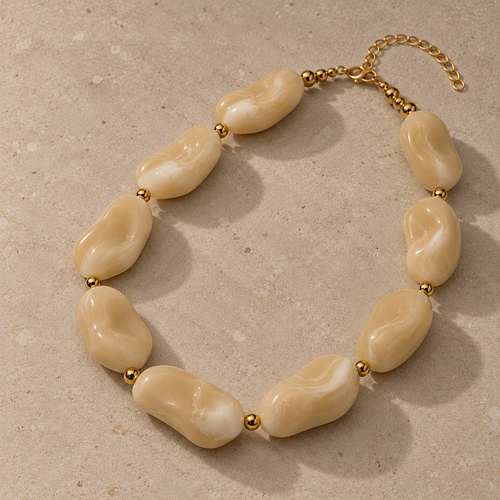 Beige Chunky Necklace