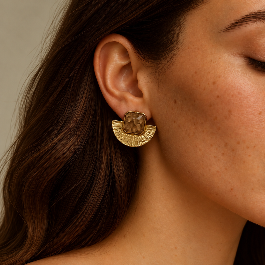 Halo Brown Earrings