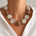 Caramel Marble Chunky Necklace