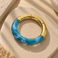 Blue Half & Half Bangle