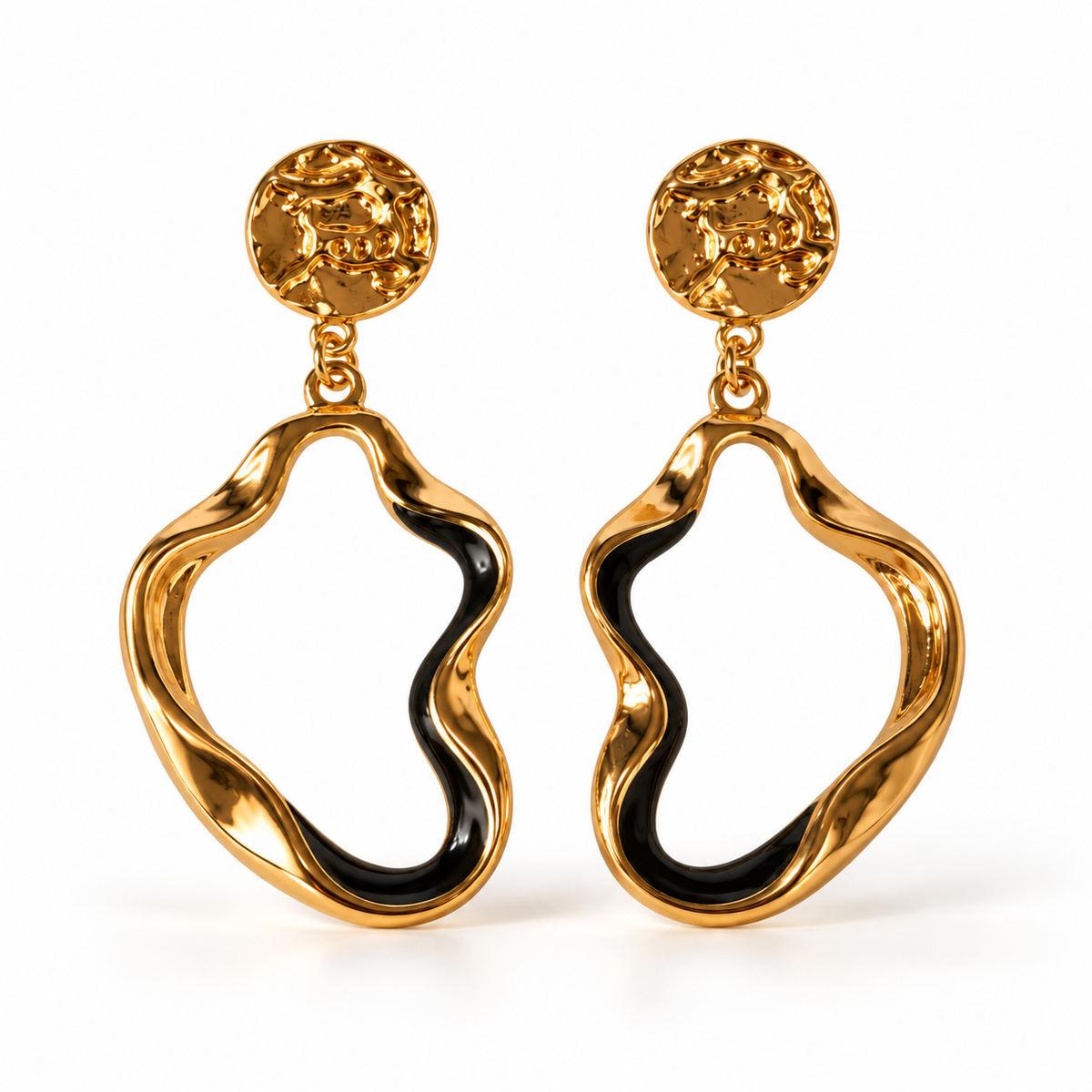 Black Wave Earrings