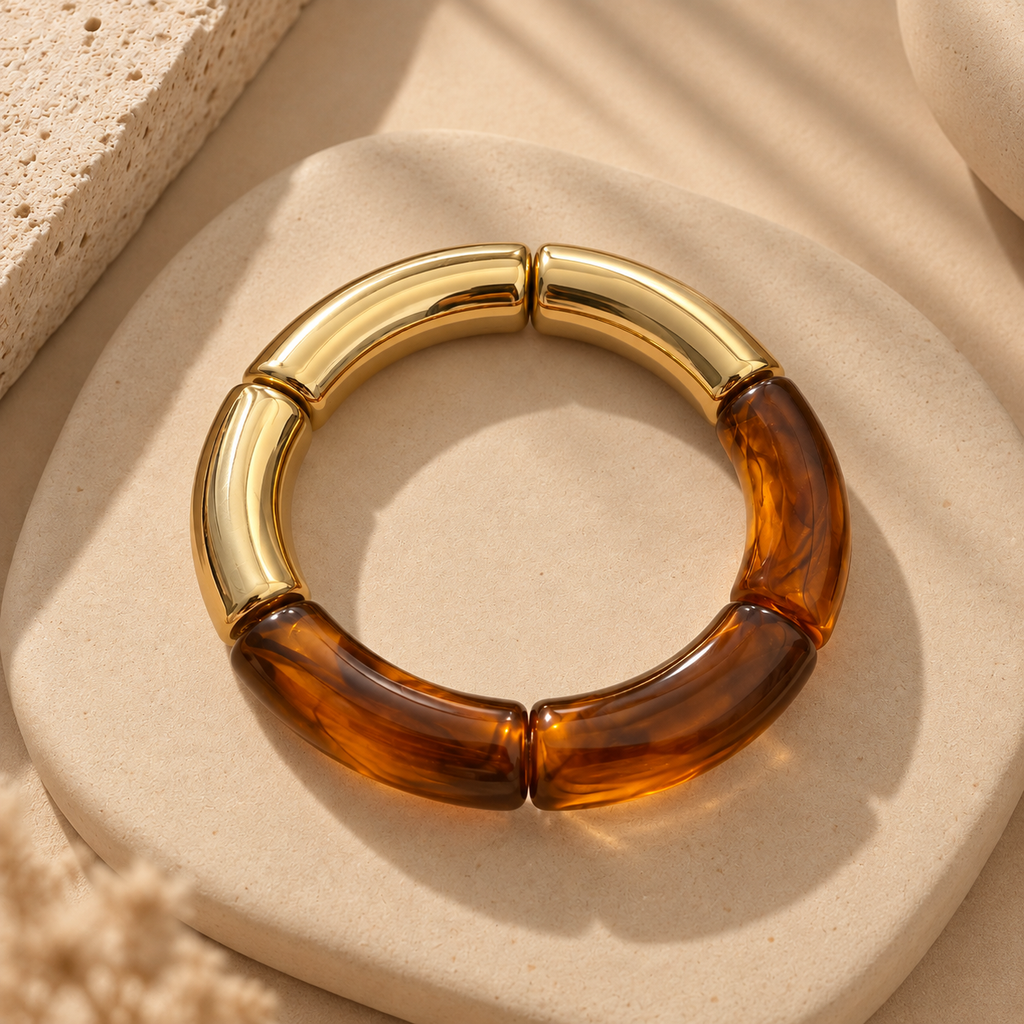 Caramel Half & Half Bangle