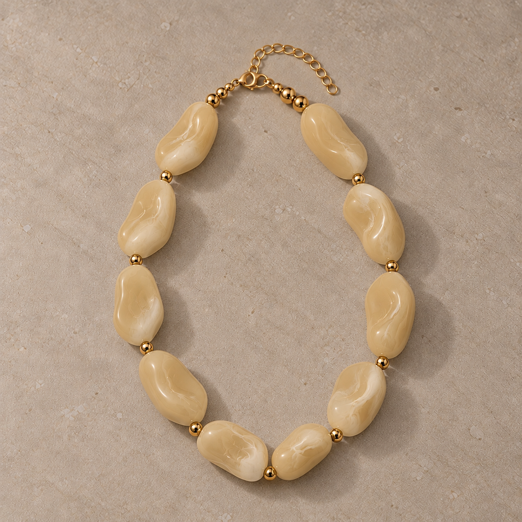 Beige Chunky Necklace