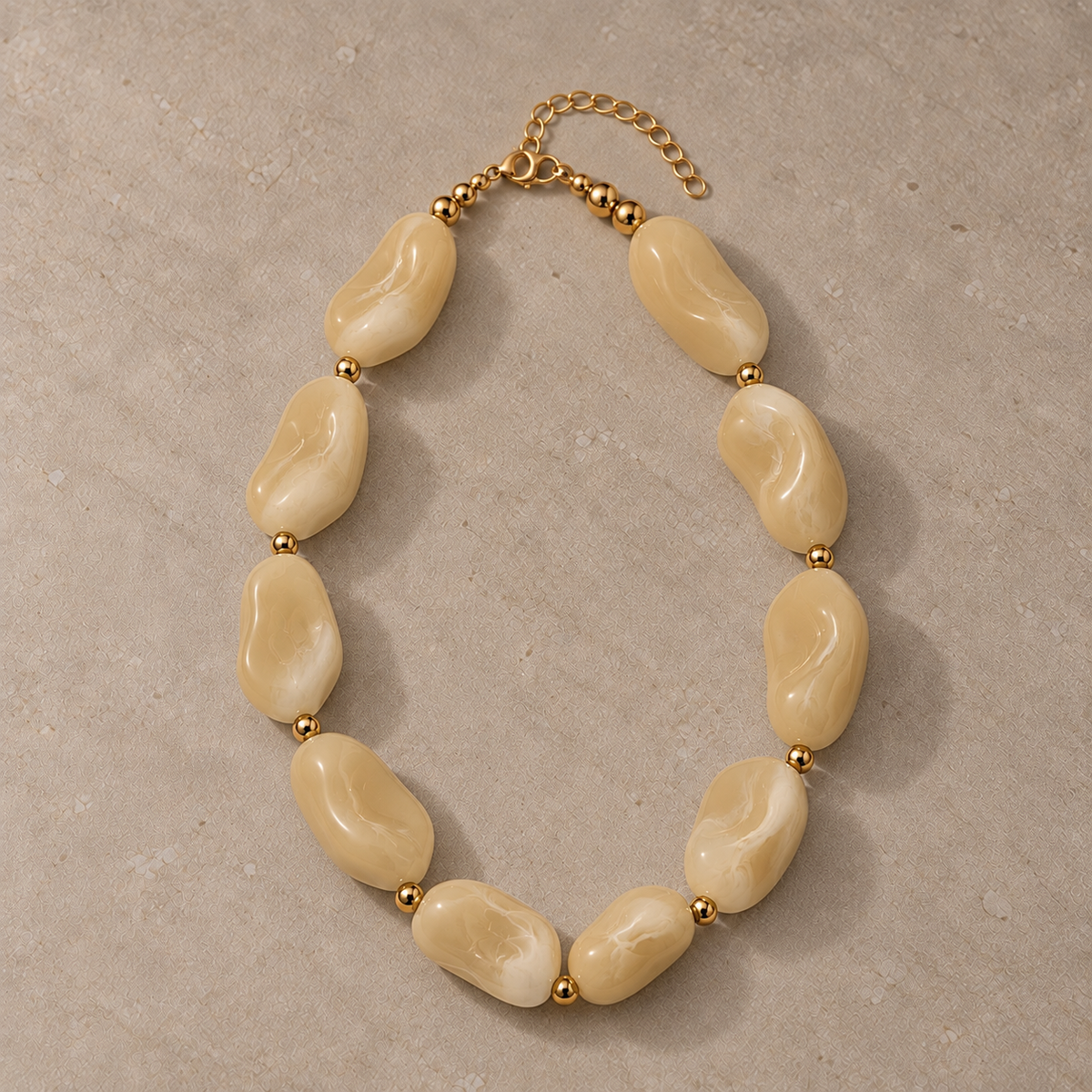 Beige Chunky Necklace