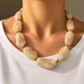 Beige Chunky Necklace