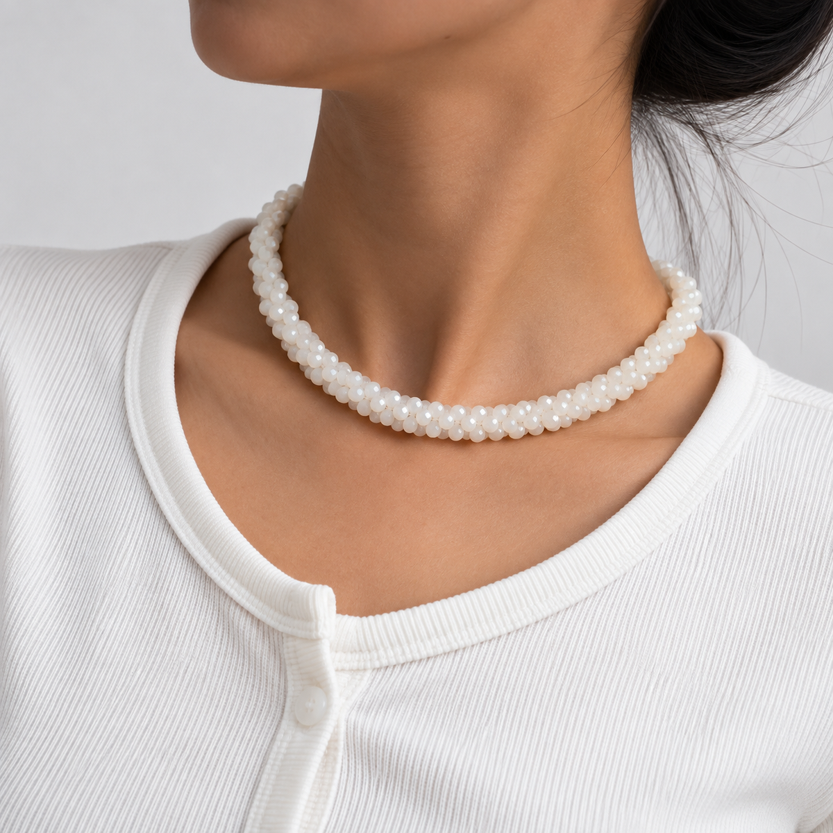Snowy Crystal Necklace