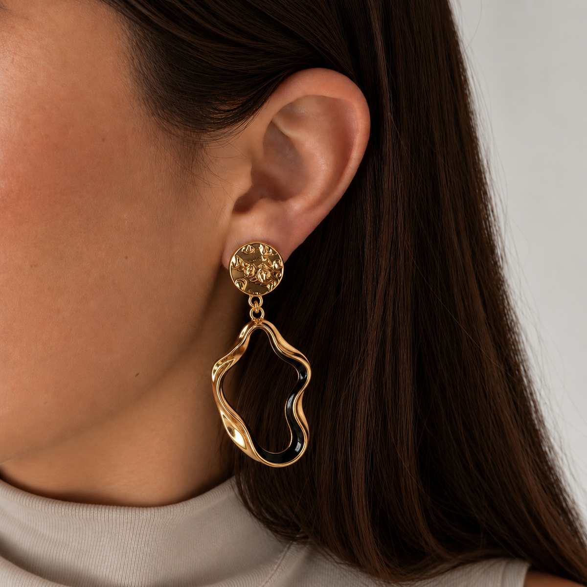 Black Wave Earrings