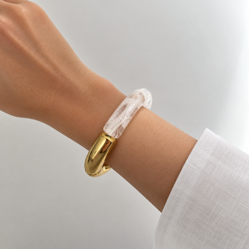 Marble Half & Half Bangle