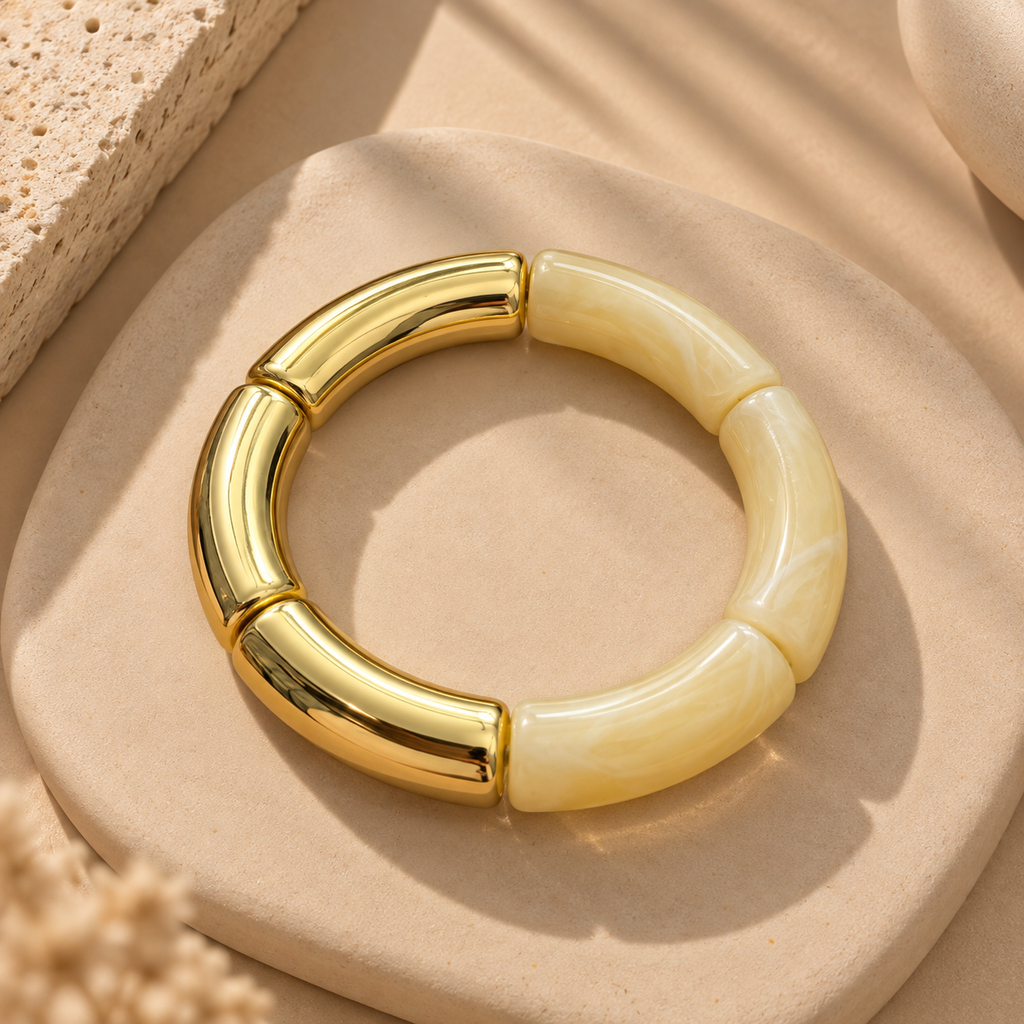 Creamy Half & Half Bangle