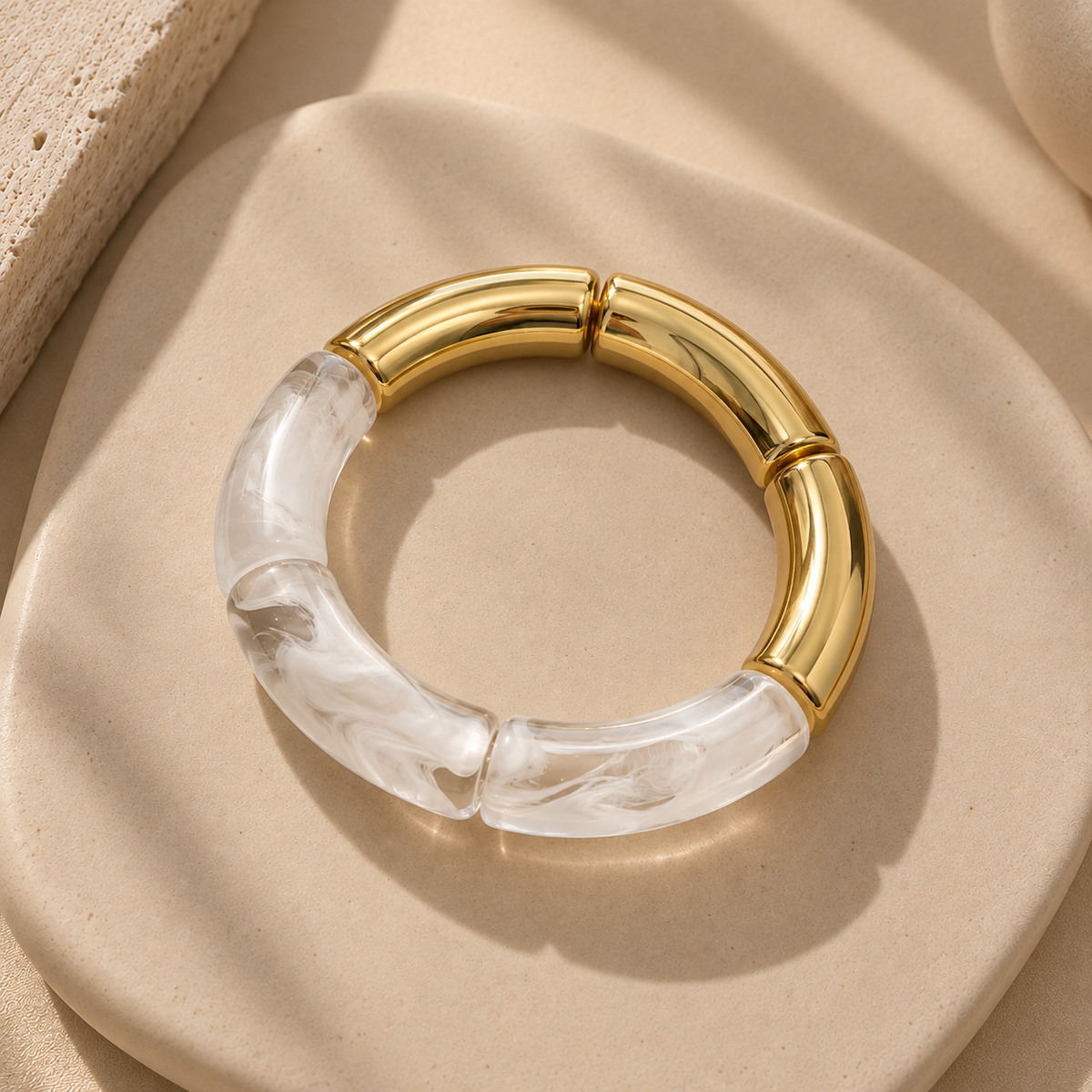 Marble Half & Half Bangle