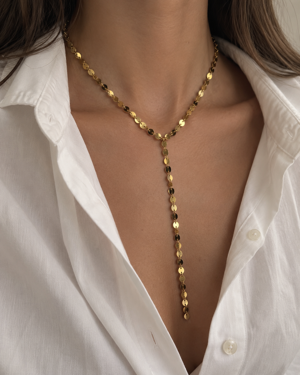 Y-line circles necklace