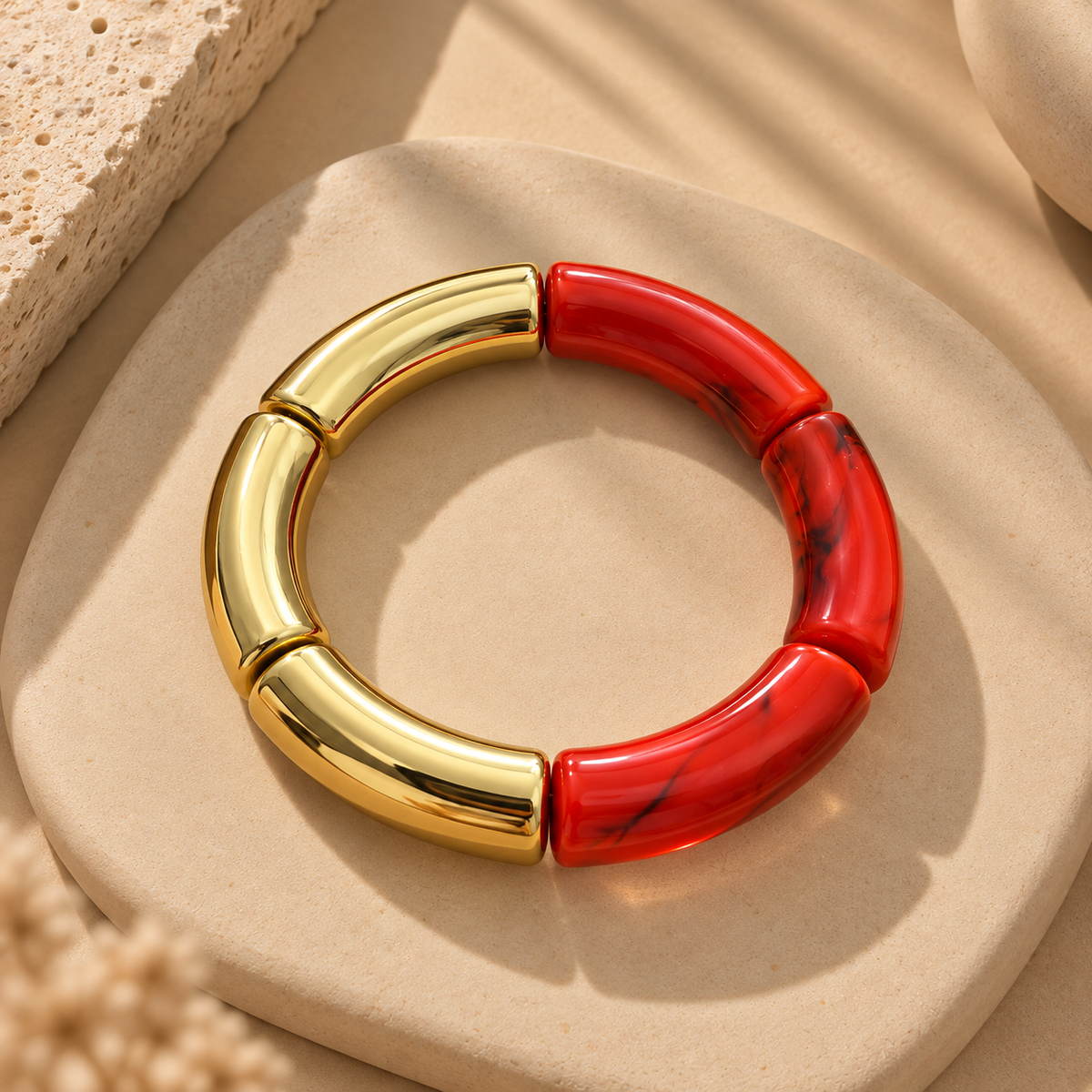 Reddish Half & Half Bangle