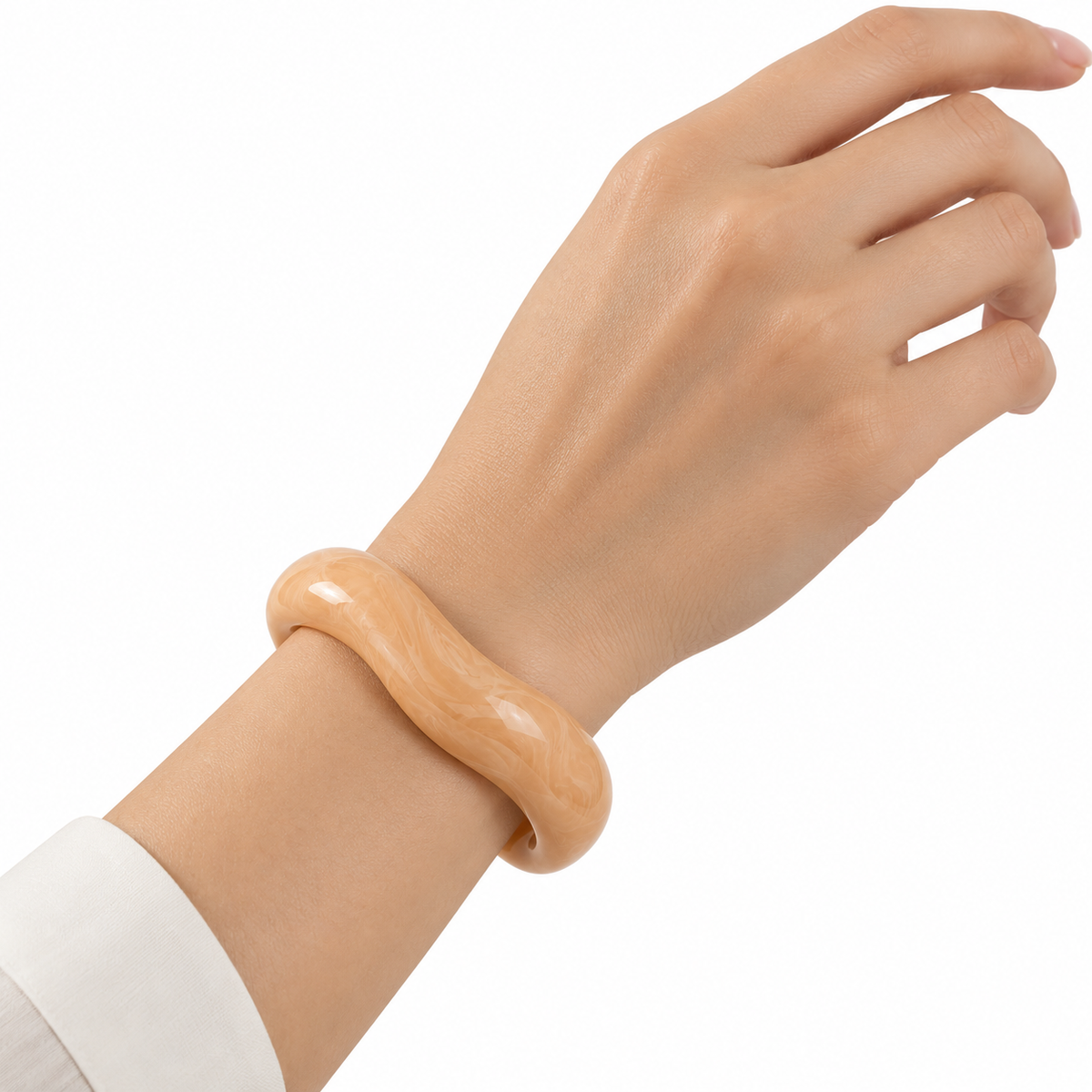 Soft Peach Open Bangle