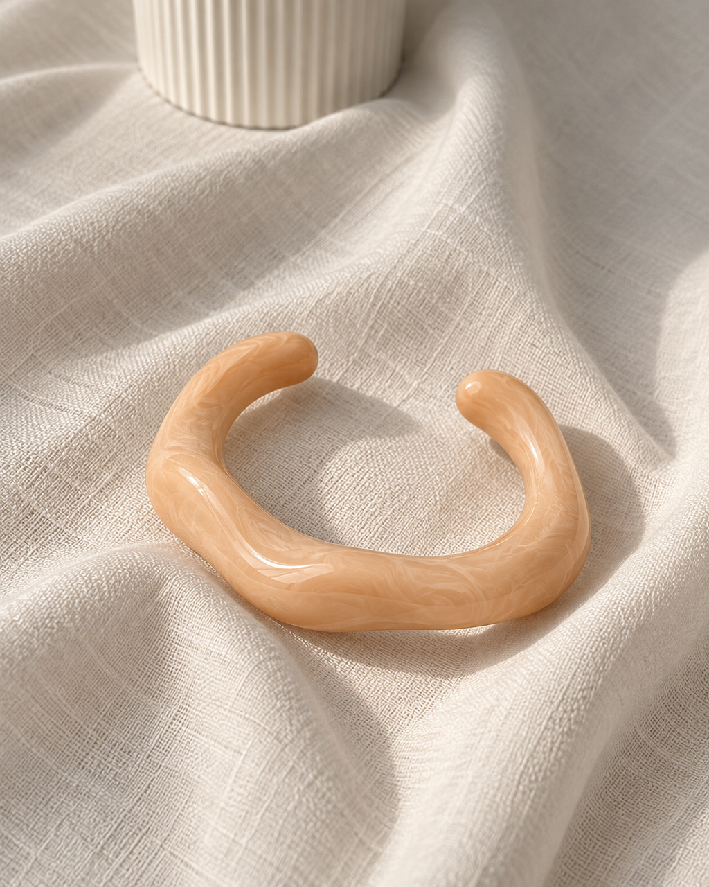 Soft Peach Open Bangle